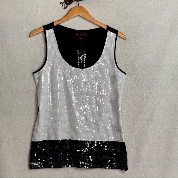 LAST CALL FINAL PRICE GREAT DEAL NEW Dana Buchman Lush retreat sequin tank small - Picture 2 of 6